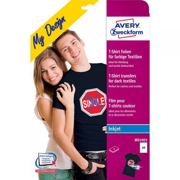 T-Shirt-Folie A4 MyDesign schwarz 4Bl.
