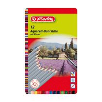 Aquarell-Buntstifte 12er + Pinsel