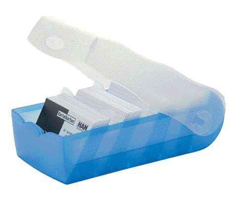 Karteibox/Lernkartei HAN A7 Croco tr/bl