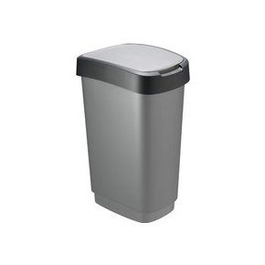 Abfalleimer Twist 25l schwarz/silber